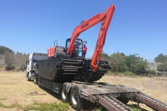 Delivery using normal low bed trailer 